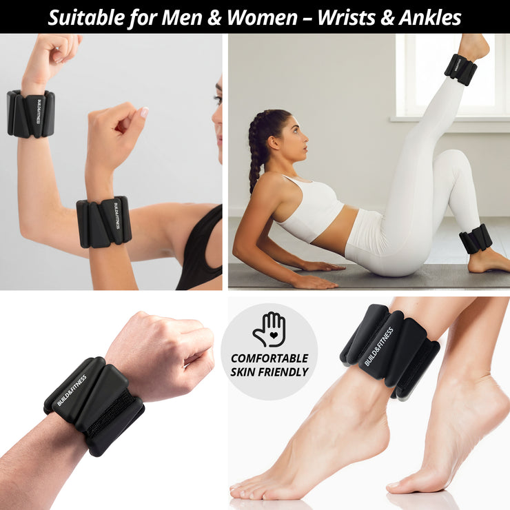 Black Wrist and Ankle Weights - Build & Fitness®