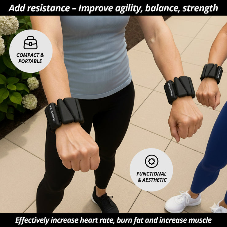 Black Wrist and Ankle Weights - Build & Fitness®