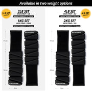 Black Wrist and Ankle Weights - Build & Fitness®