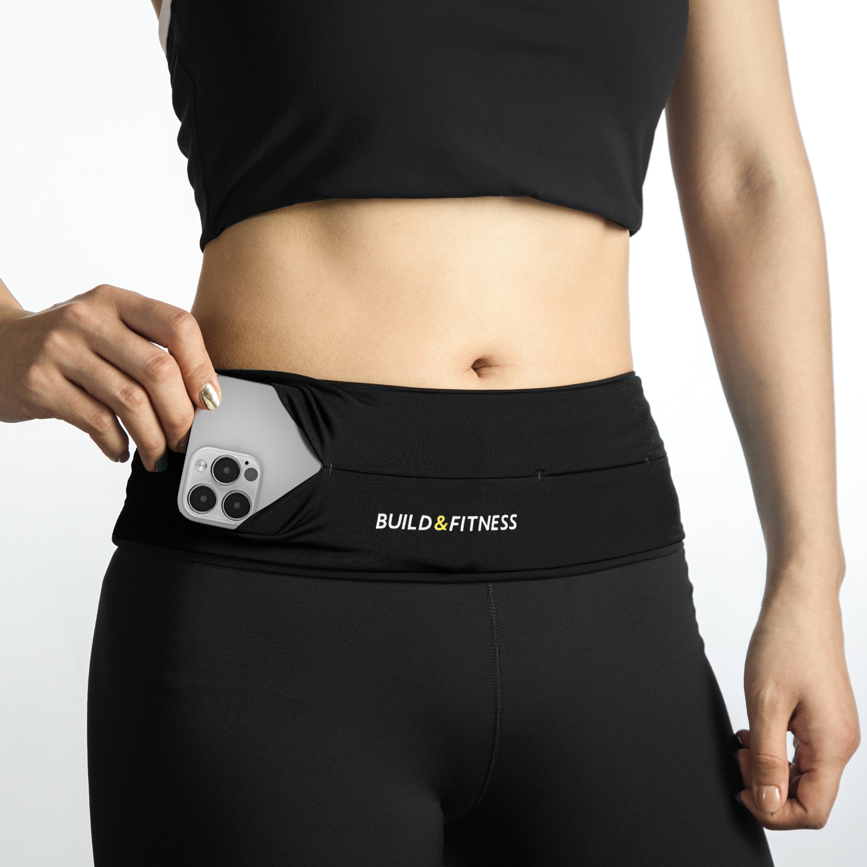 Black Classic Running Belt – Build & Fitness®