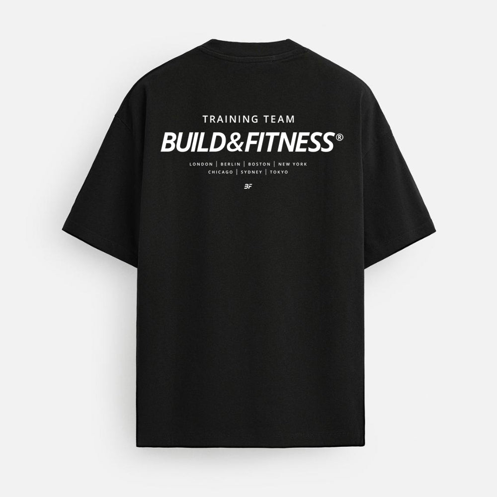 Black Training Team T-Shirt, Unisex - Build & Fitness®
