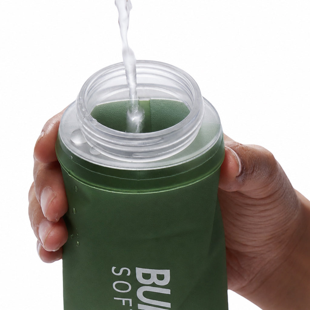 Olive Soft Flask 2 Pack 350ml - Build & Fitness®