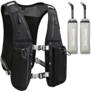 Black Hydration Vest + 2x 500ml Soft Flasks