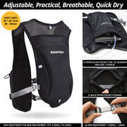 Black Hydration Vest + 2x 500ml Soft Flasks