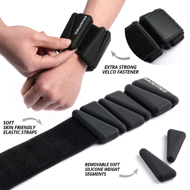 Black Wrist and Ankle Weights - Build & Fitness®