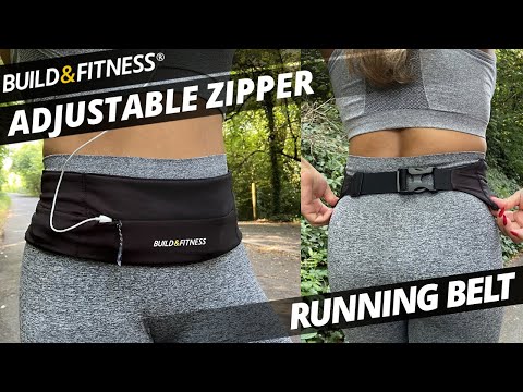 Grey Adjustable Zipper Running Belt