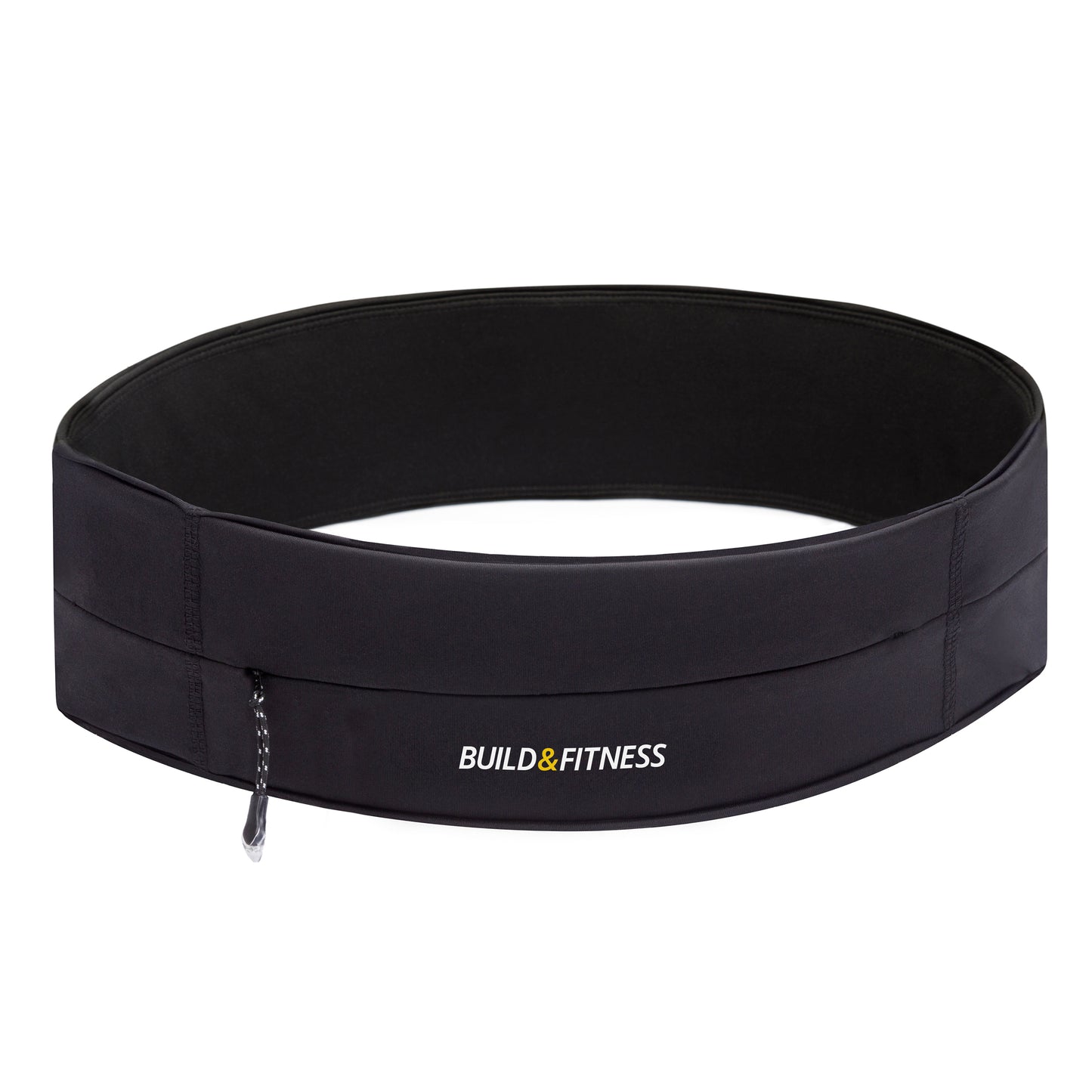 Black Classic Zipper Running Belt - Build & Fitness®