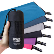 Black Microfibre Towel - Build & Fitness - UK
