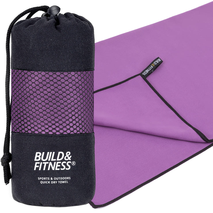 Purple Microfibre Towel - Build & Fitness®