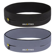 Bundle Set - Black & Grey, Classic Running Belt - Build & Fitness - UK