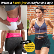 Hot Pink Classic Running Belt - Build & Fitness - UK