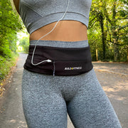 Aqua Blue Adjustable Zipper Running Belt - Build & Fitness - UK