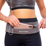 Grey Adjustable Zipper Running Belt - Build & Fitness - UK