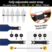 Midnight Blue Adjustable Zipper Running Belt - Build & Fitness - UK